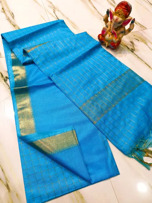 Authentic Mangalagiri Silk with Fine Handloom Weaving & Rich Texture